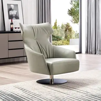 מודרני טרקלין רהיטים הביתה עור להגדיר פנאי יחיד הספה בסלון הכיסא